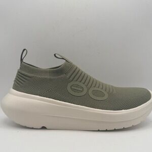 OOFOS OOMy Zen Recovery Shoes Men 11 Foliage Green Knit Slip On Comfort Sneakers